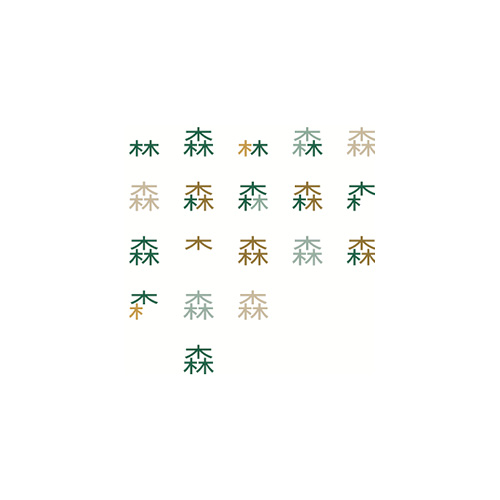 Weihnachtskartengestaltung mit japanischen Schriftzeichen